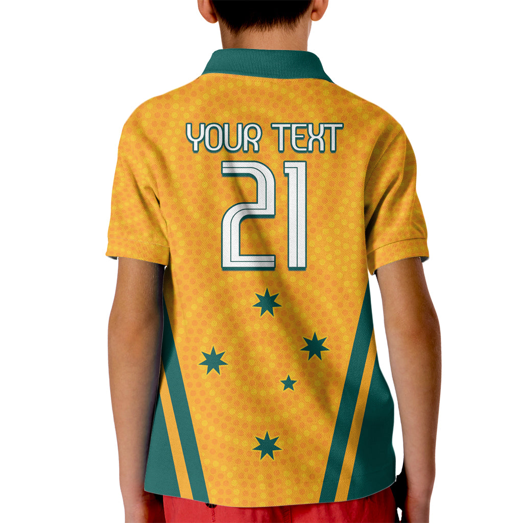Custom Australia Rugby Kid Polo Shirt Wallabies Mascots Sporty Version