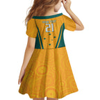 Custom Australia Rugby Kid Short Sleeve Dress Wallabies Mascots Sporty Version
