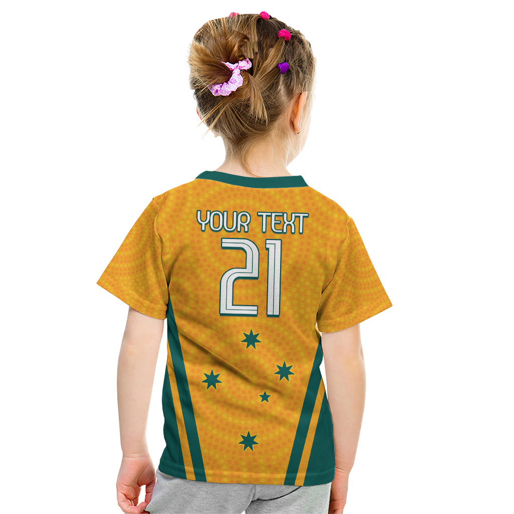 Custom Australia Rugby Kid T Shirt Wallabies Mascots Sporty Version