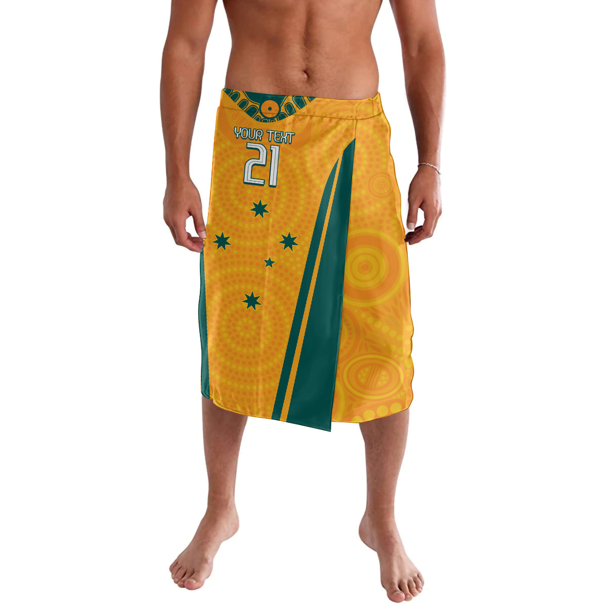 Custom Australia Rugby Lavalava Wallabies Mascots Sporty Version
