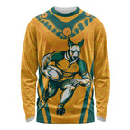 Custom Australia Rugby Long Sleeve Shirt Wallabies Mascots Sporty Version