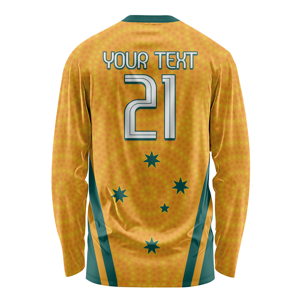Custom Australia Rugby Long Sleeve Shirt Wallabies Mascots Sporty Version