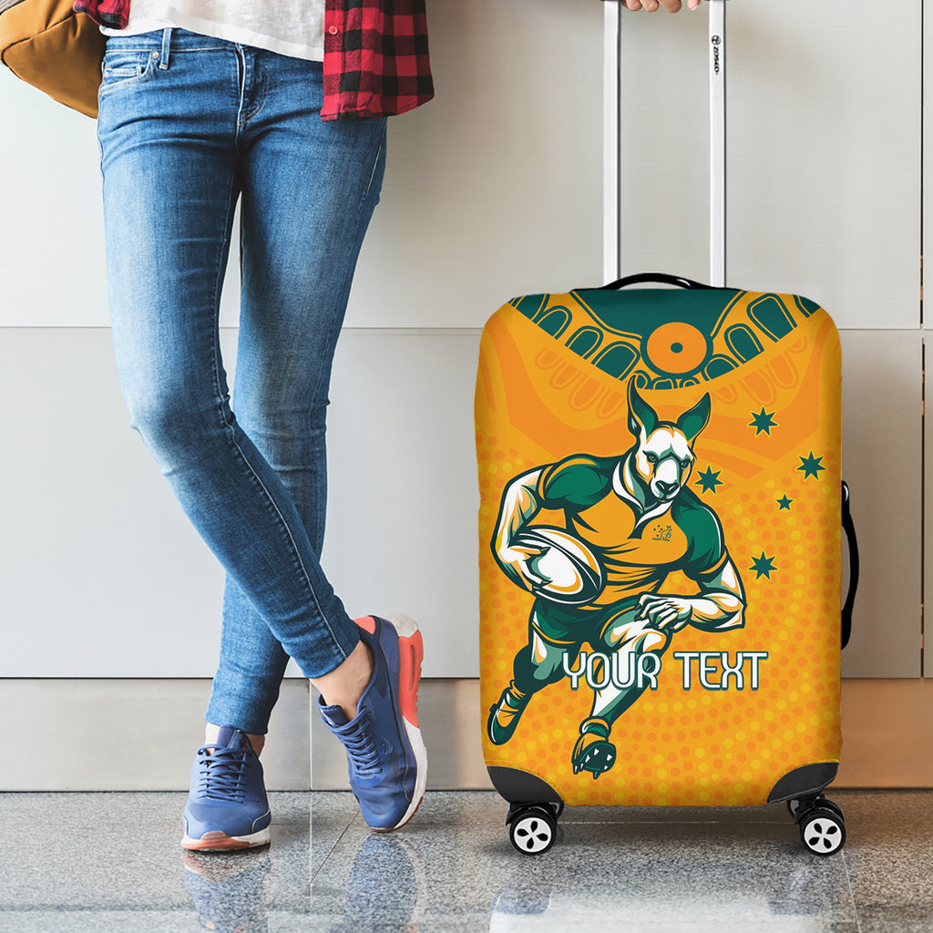 Custom Australia Rugby Luggage Cover Wallabies Mascots Sporty Version