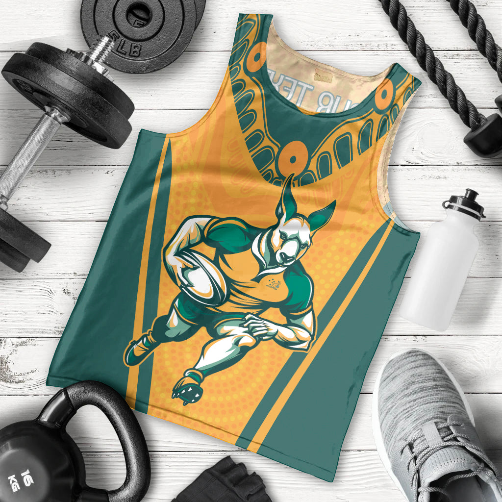 Custom Australia Rugby Men Tank Top Wallabies Mascots Sporty Version