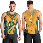 Custom Australia Rugby Men Tank Top Wallabies Mascots Sporty Version