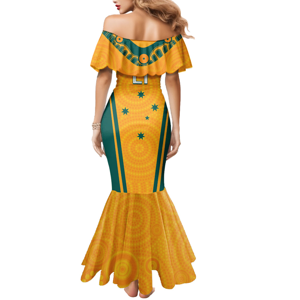 Custom Australia Rugby Mermaid Dress Wallabies Mascots Sporty Version