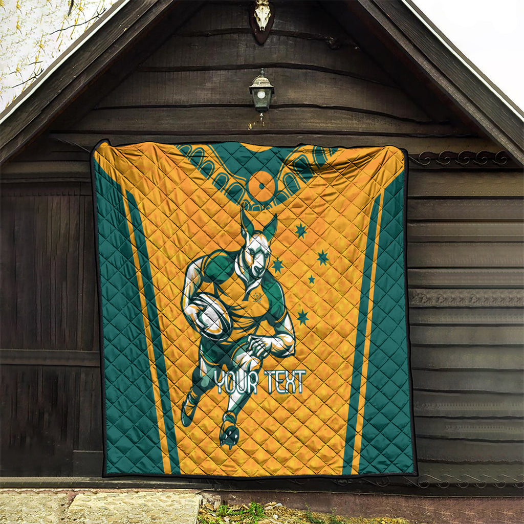 Custom Australia Rugby Quilt Wallabies Mascots Sporty Version