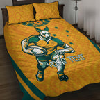 Custom Australia Rugby Quilt Bed Set Wallabies Mascots Sporty Version