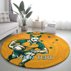 Custom Australia Rugby Round Carpet Wallabies Mascots Sporty Version