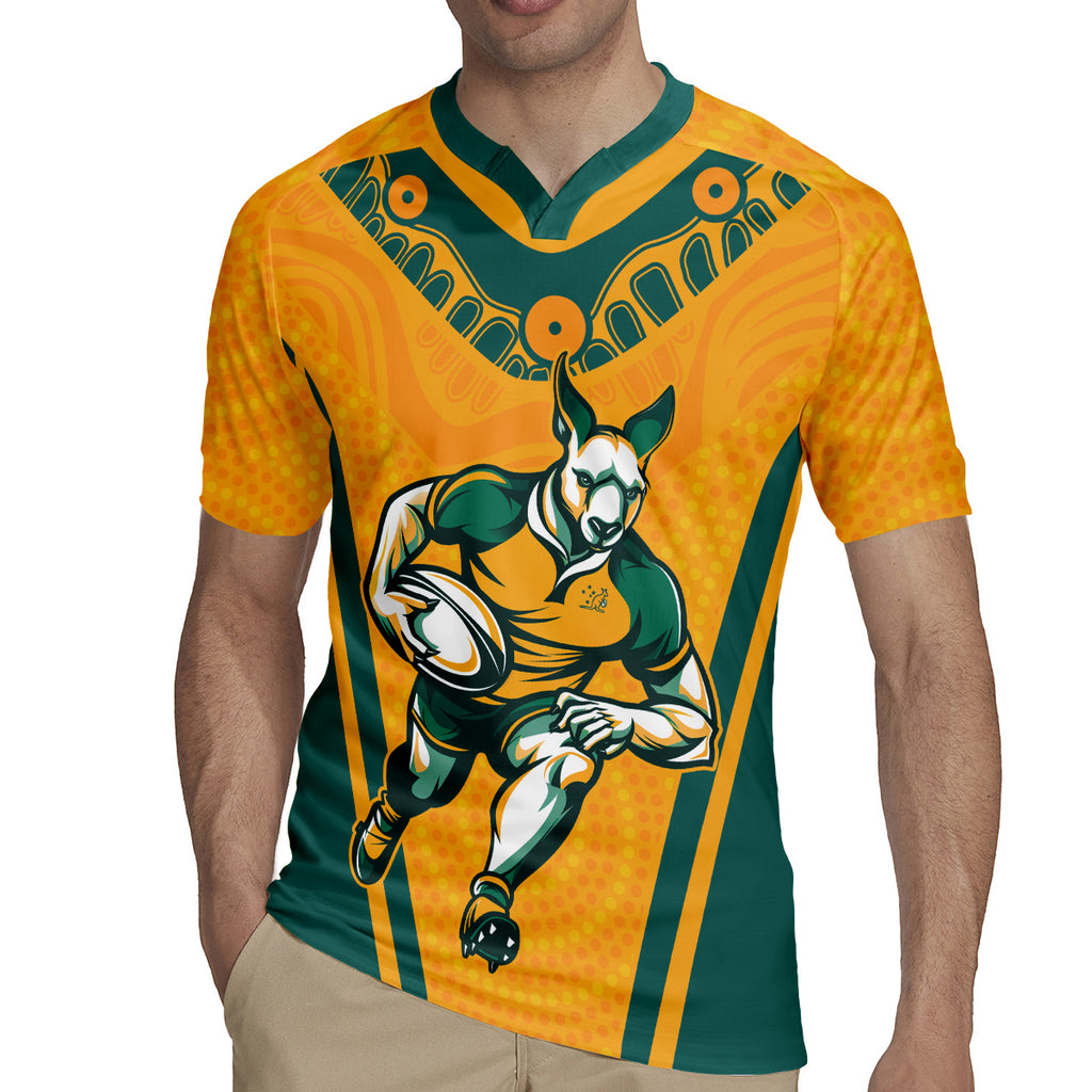 Custom Australia Rugby Rugby Jersey Wallabies Mascots Sporty Version
