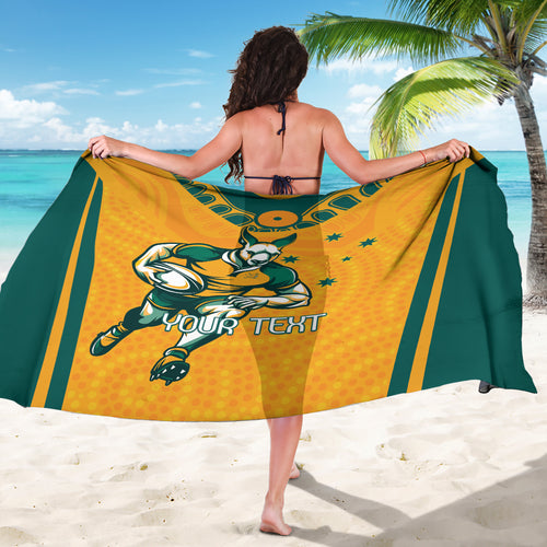 Custom Australia Rugby Sarong Wallabies Mascots Sporty Version