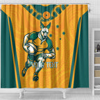 Custom Australia Rugby Shower Curtain Wallabies Mascots Sporty Version
