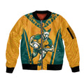 Custom Australia Rugby Sleeve Zip Bomber Jacket Wallabies Mascots Sporty Version