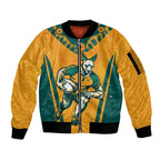 Custom Australia Rugby Sleeve Zip Bomber Jacket Wallabies Mascots Sporty Version