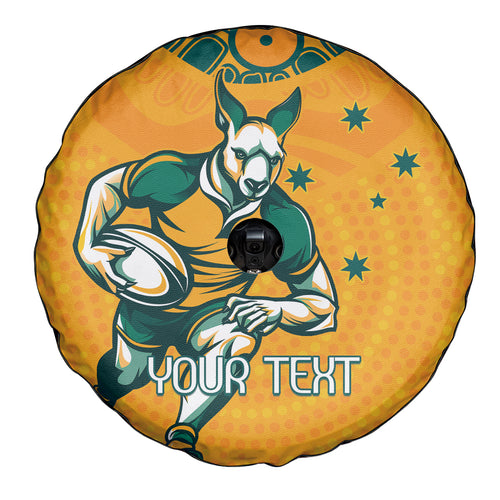 Custom Australia Rugby Spare Tire Cover Wallabies Mascots Sporty Version