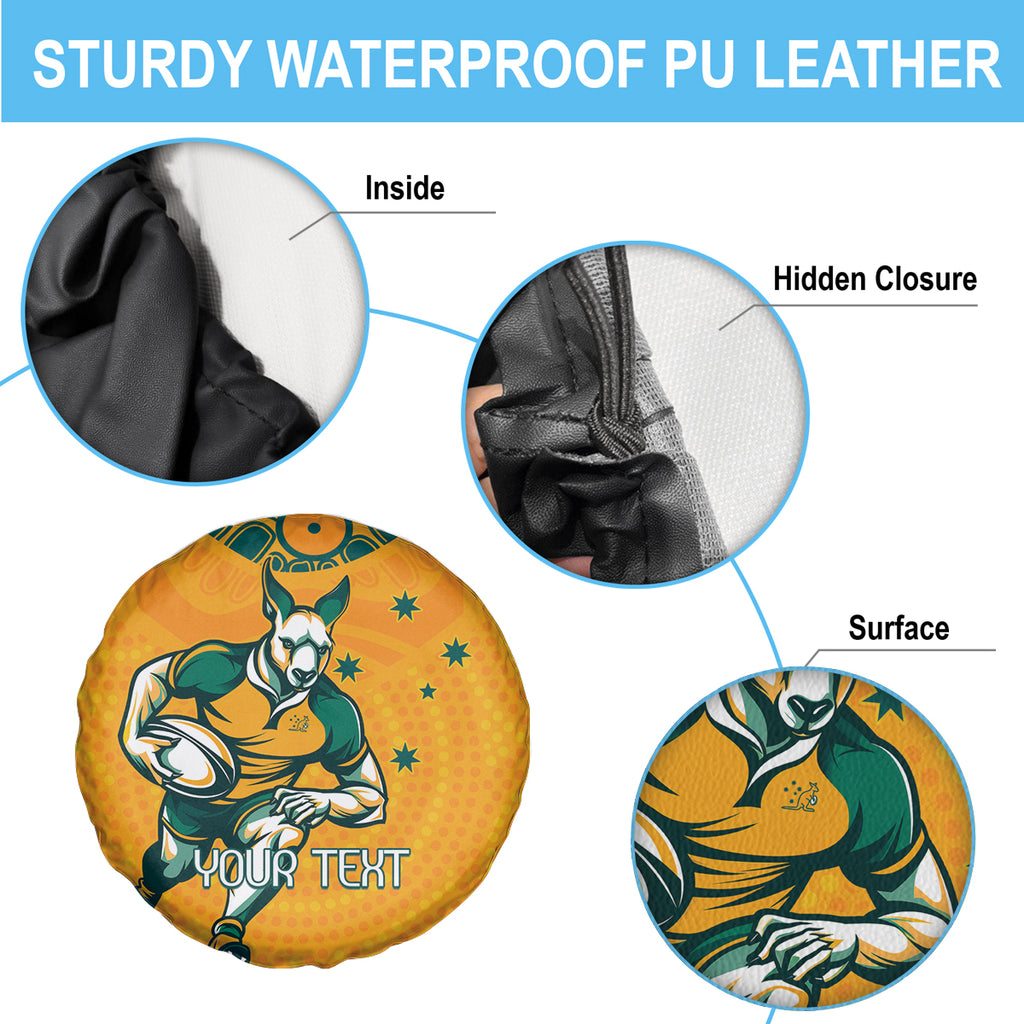 Custom Australia Rugby Spare Tire Cover Wallabies Mascots Sporty Version