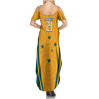 Custom Australia Rugby Summer Maxi Dress Wallabies Mascots Sporty Version