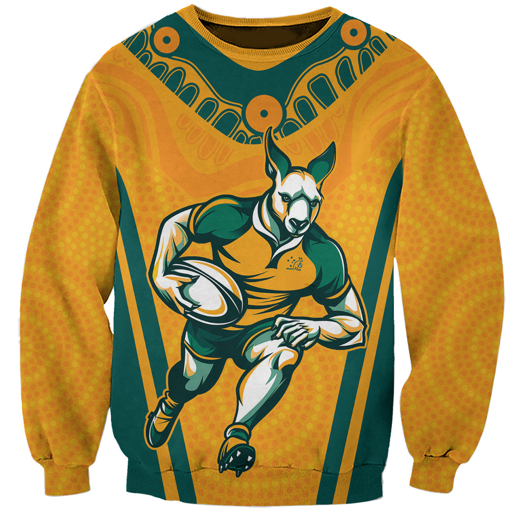 Custom Australia Rugby Sweatshirt Wallabies Mascots Sporty Version