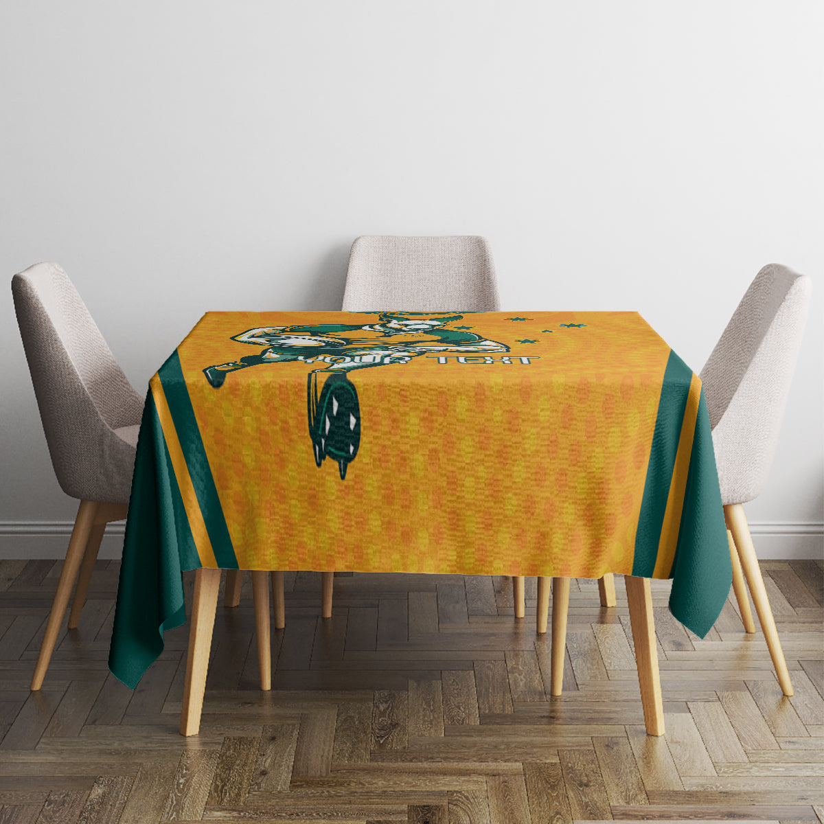 Custom Australia Rugby Tablecloth Wallabies Mascots Sporty Version