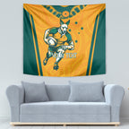 Custom Australia Rugby Tapestry Wallabies Mascots Sporty Version