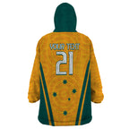 Custom Australia Rugby Wearable Blanket Hoodie Wallabies Mascots Sporty Version