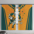 Custom Australia Rugby Window Curtain Wallabies Mascots Sporty Version