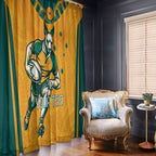 Custom Australia Rugby Window Curtain Wallabies Mascots Sporty Version