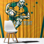 Custom Australia Rugby Window Curtain Wallabies Mascots Sporty Version