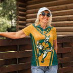 Custom Australia Rugby Women Polo Shirt Wallabies Mascots Sporty Version