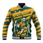 Custom Australia Rugby Baseball Jacket Wallabies Mascots Indigenous Aboriginal Version