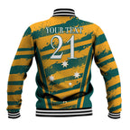 Custom Australia Rugby Baseball Jacket Wallabies Mascots Indigenous Aboriginal Version