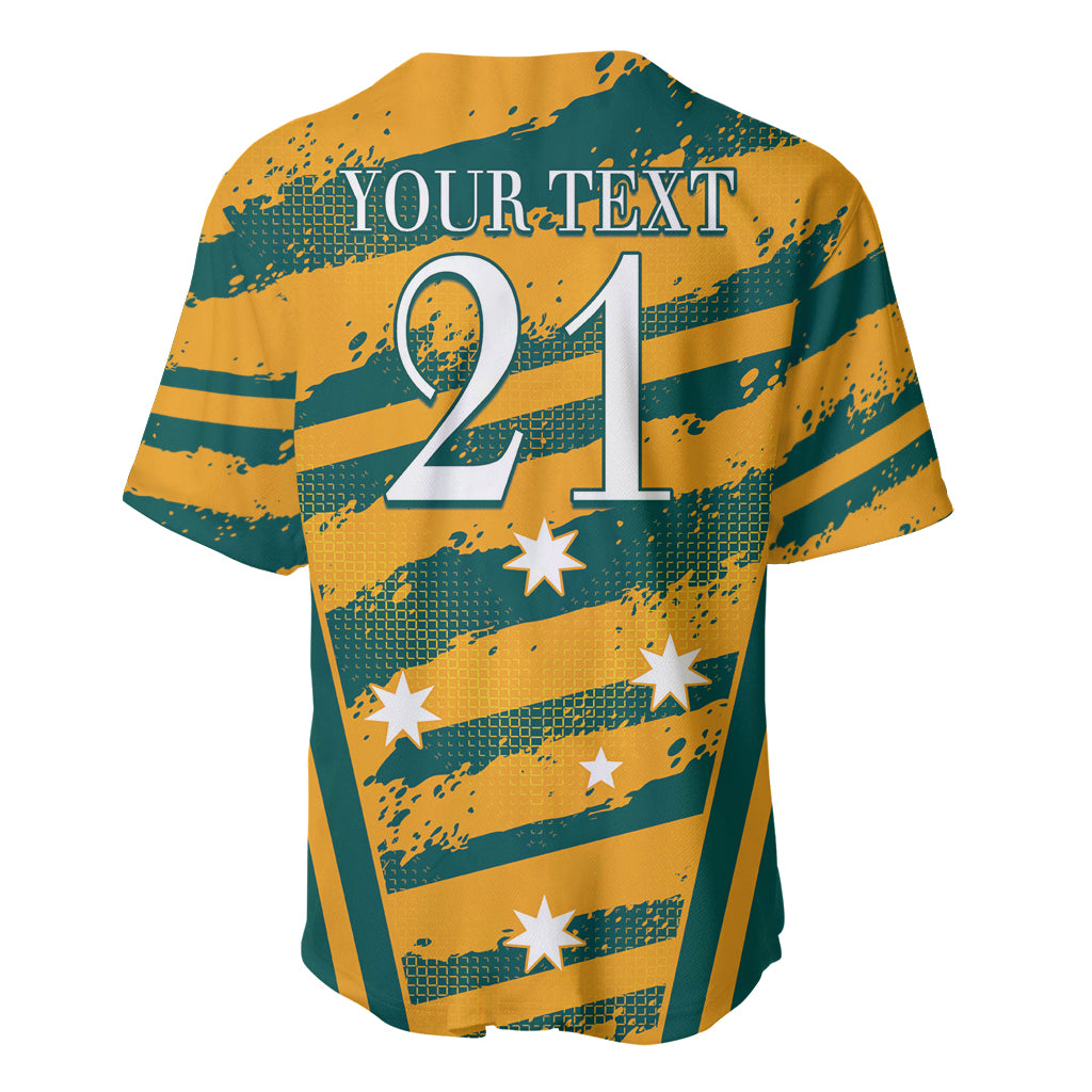 Custom Australia Rugby Baseball Jersey Wallabies Mascots Indigenous Aboriginal Version