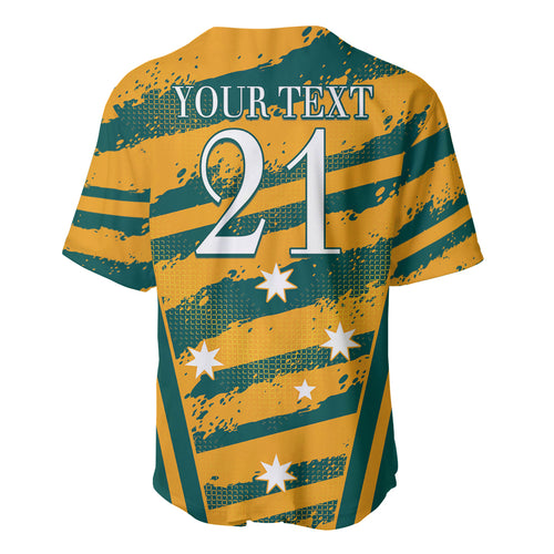 Custom Australia Rugby Baseball Jersey Wallabies Mascots Indigenous Aboriginal Version