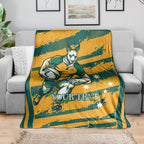 Custom Australia Rugby Blanket Wallabies Mascots Indigenous Aboriginal Version