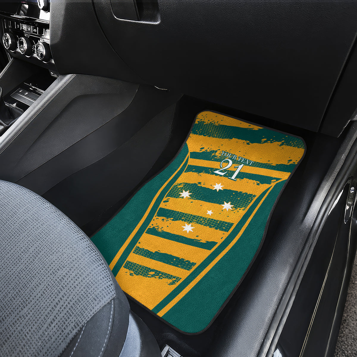 Custom Australia Rugby Car Mats Wallabies Mascots Indigenous Aboriginal Version