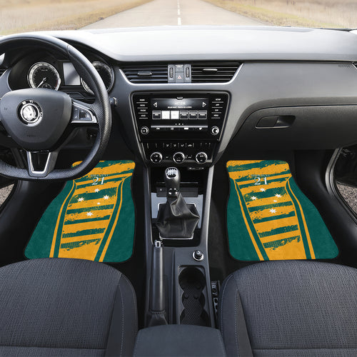 Custom Australia Rugby Car Mats Wallabies Mascots Indigenous Aboriginal Version