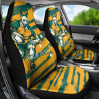 Custom Australia Rugby Car Seat Cover Wallabies Mascots Indigenous Aboriginal Version