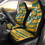 Custom Australia Rugby Car Seat Cover Wallabies Mascots Indigenous Aboriginal Version
