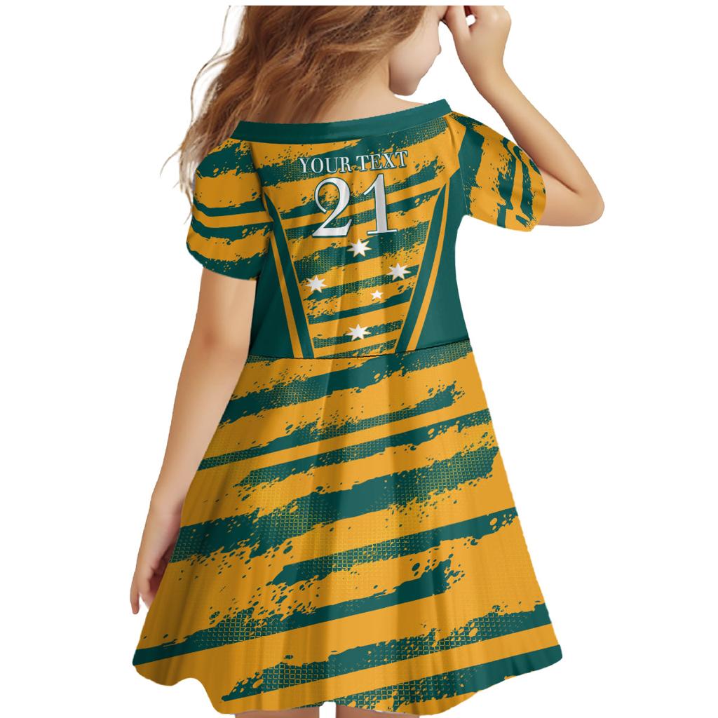 Custom Australia Rugby Family Matching Mermaid Dress and Hawaiian Shirt Wallabies Mascots Indigenous Aboriginal Version