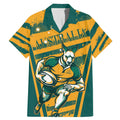 Custom Australia Rugby Family Matching Mermaid Dress and Hawaiian Shirt Wallabies Mascots Indigenous Aboriginal Version