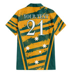 Custom Australia Rugby Family Matching Mermaid Dress and Hawaiian Shirt Wallabies Mascots Indigenous Aboriginal Version
