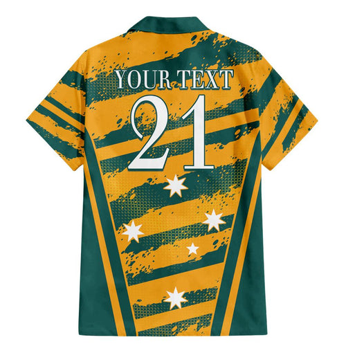 Custom Australia Rugby Family Matching Mermaid Dress and Hawaiian Shirt Wallabies Mascots Indigenous Aboriginal Version
