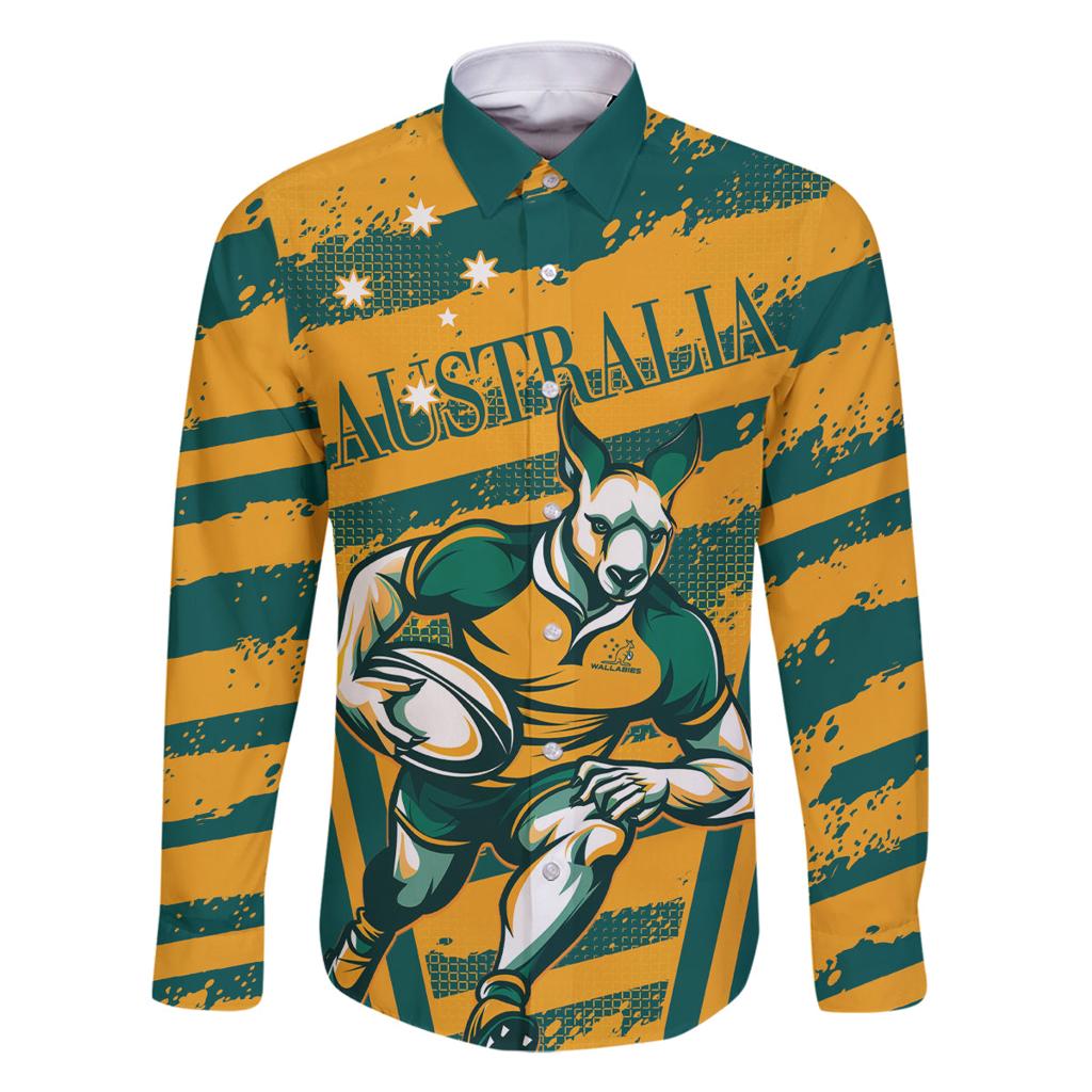Custom Australia Rugby Family Matching Mermaid Dress and Hawaiian Shirt Wallabies Mascots Indigenous Aboriginal Version