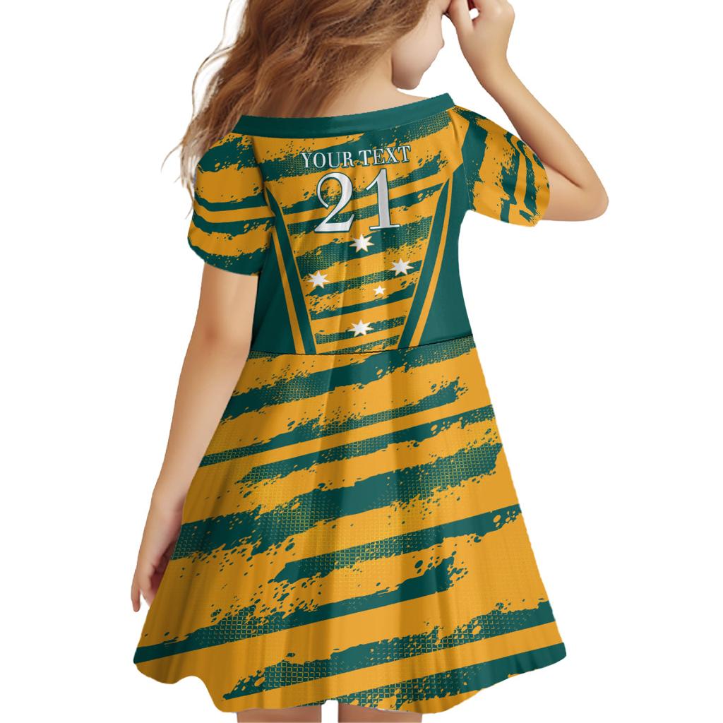Custom Australia Rugby Family Matching Off Shoulder Maxi Dress and Hawaiian Shirt Wallabies Mascots Indigenous Aboriginal Version