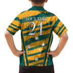 Custom Australia Rugby Family Matching Summer Maxi Dress and Hawaiian Shirt Wallabies Mascots Indigenous Aboriginal Version