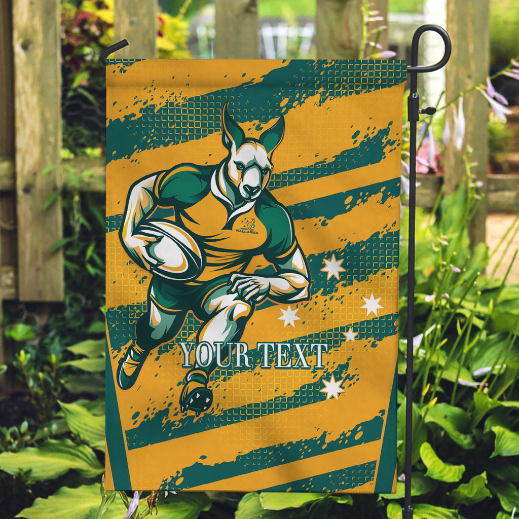 Custom Australia Rugby Garden Flag Wallabies Mascots Indigenous Aboriginal Version