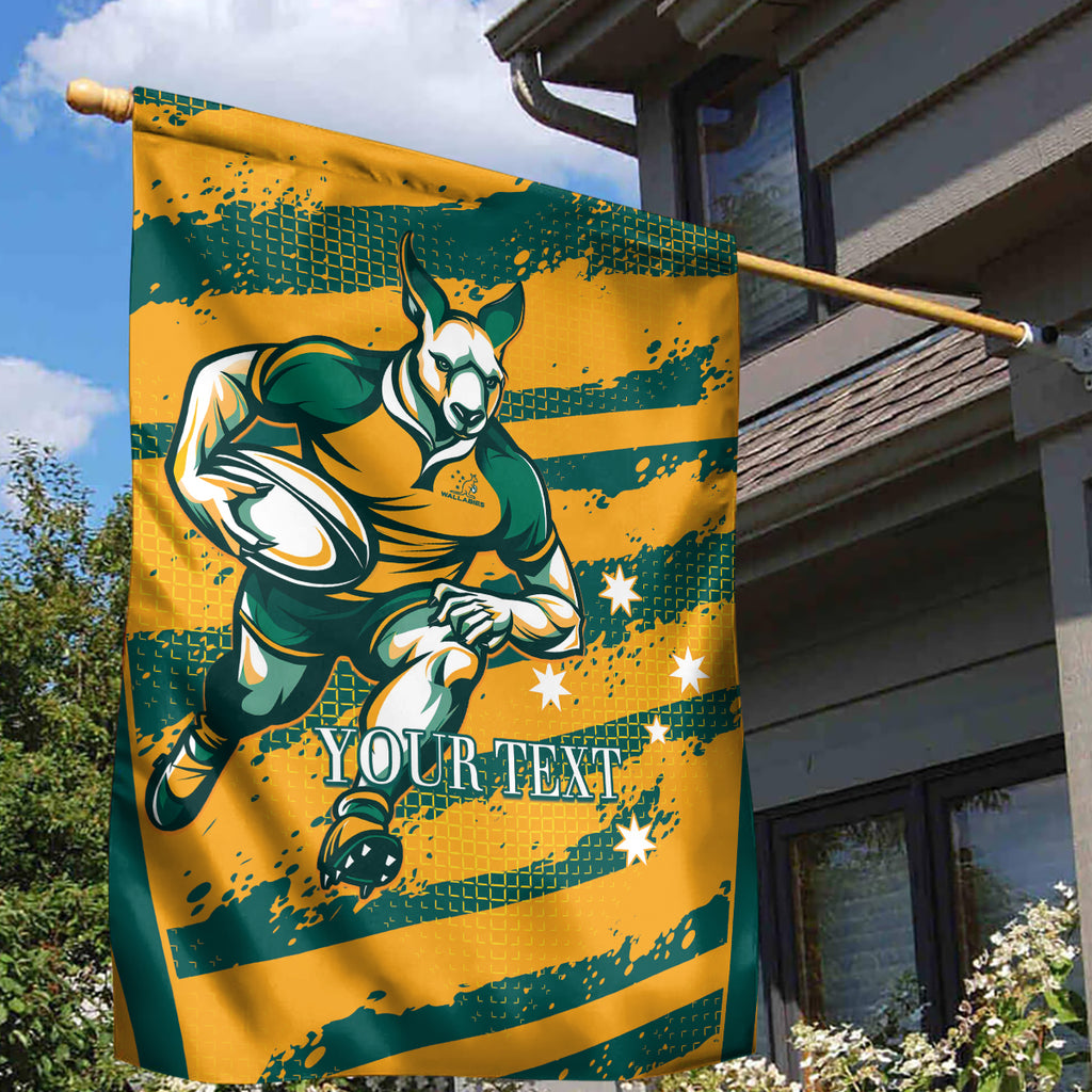 Custom Australia Rugby Garden Flag Wallabies Mascots Indigenous Aboriginal Version