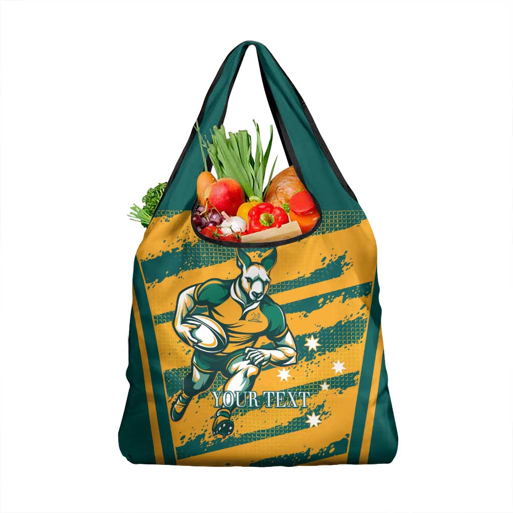 Custom Australia Rugby Grocery Bag Wallabies Mascots Indigenous Aboriginal Version