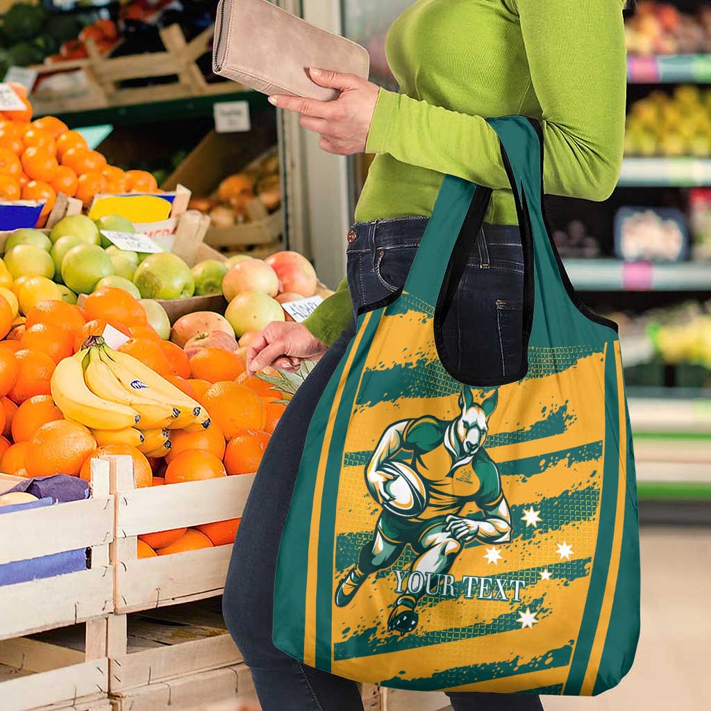 Custom Australia Rugby Grocery Bag Wallabies Mascots Indigenous Aboriginal Version