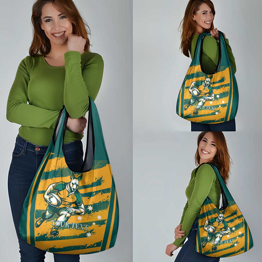 Custom Australia Rugby Grocery Bag Wallabies Mascots Indigenous Aboriginal Version